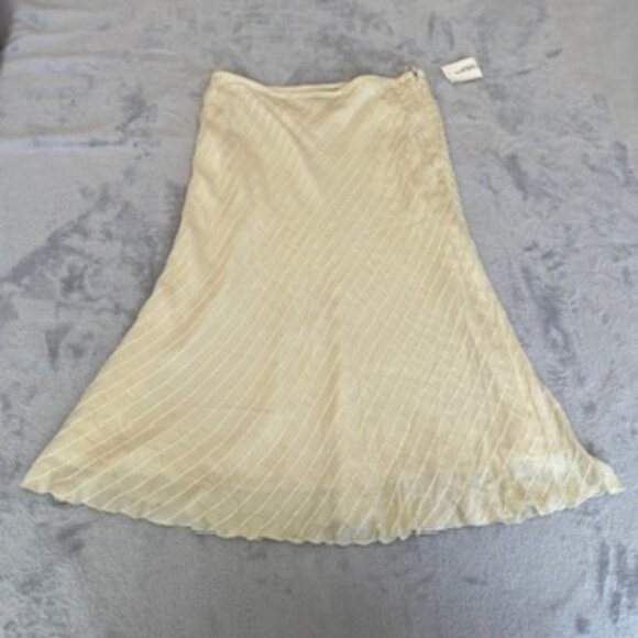 Lauren Ralph Lauren Women's 100% Silk Beaded Lined Ivory Skirt 10 NWT - Picture 4 of 15